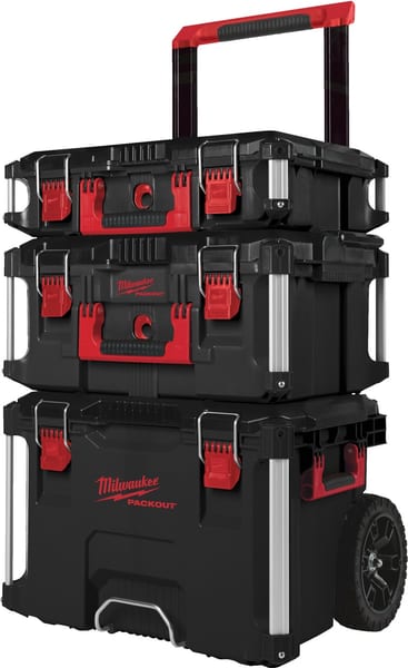 Packout sett med trillekoffert og to kofferter
